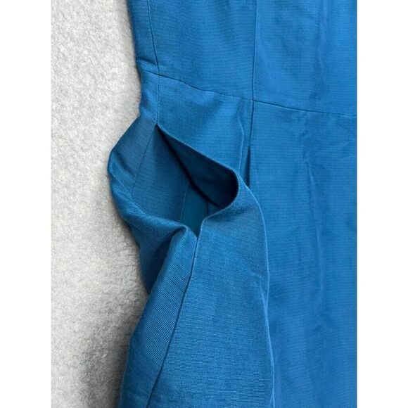 J.Crew Perforated Fit & Flare Silk Blend Dress Wmn Sz 10 Minimalist Simple MCM - Picture 5 of 12